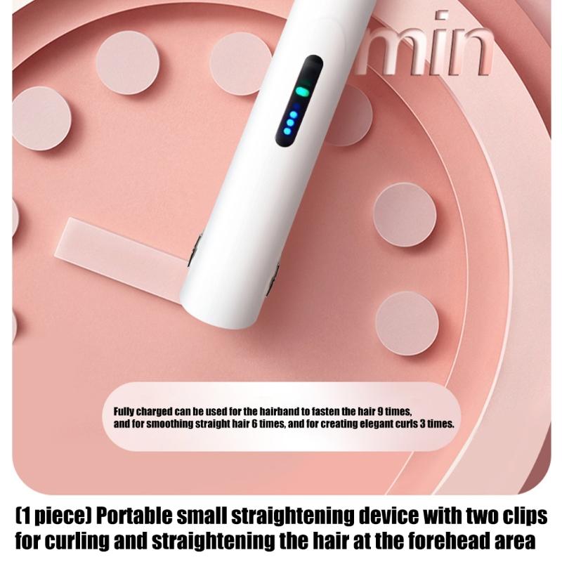 Portable Hair Styling Iron with Rapid Heating Technology Curling and Straightening for Various Hair Types ABS Texture