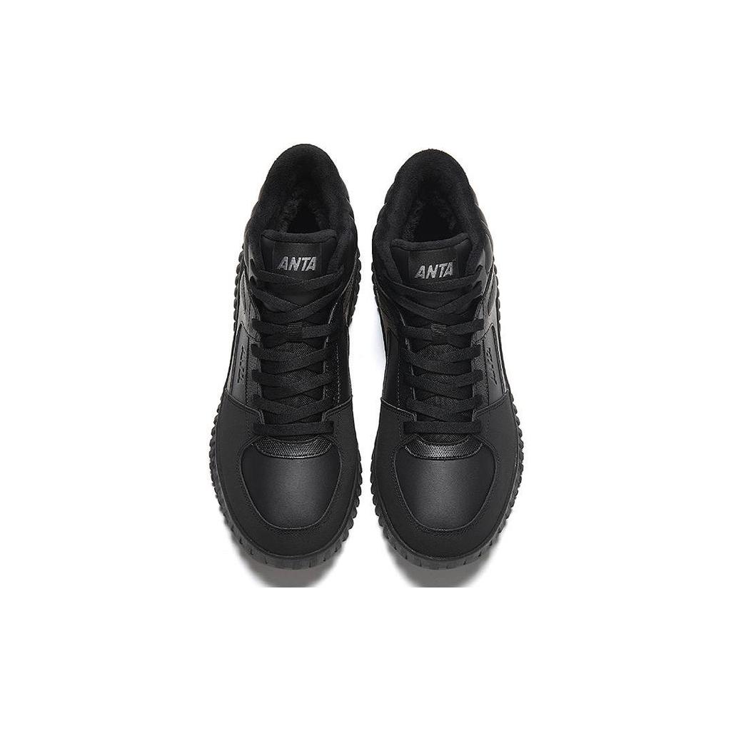 Anta Life Collection Versatile Abrasion Resistant High top Casual Shoes Men's Black 112348913-1