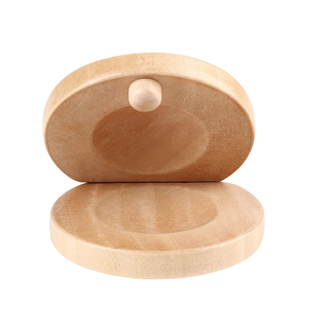 Development Listening Ability Unisex Wooden Percussion Musical Instrument Toy Castanets