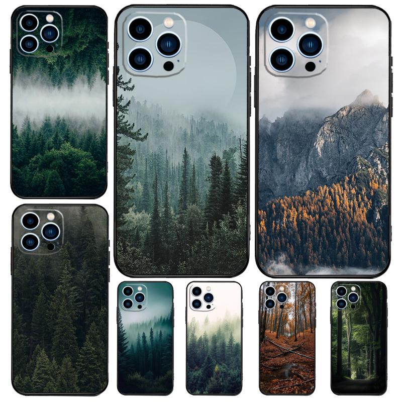 Beautiful Mountain Forest Nature Case For iPhone 11 12 13 14 15 16 Pro Max 15 16 Plus 13 12 Mini X XS XR Cover