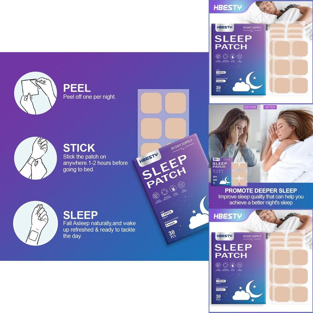 Hbesty Sleep Herbal Patches 30 Count Relaxing Formula For Stress Relief And Restful Sleep