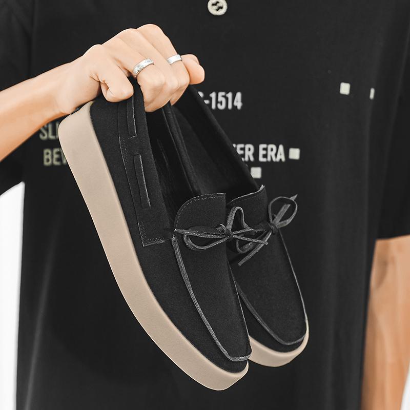 Fashion Suede Leather Men Casual Shoes Breathable Slip on Flats Leisure Outdoor Shoes New Comfy Moccasins Summer Designer Men's Loafers