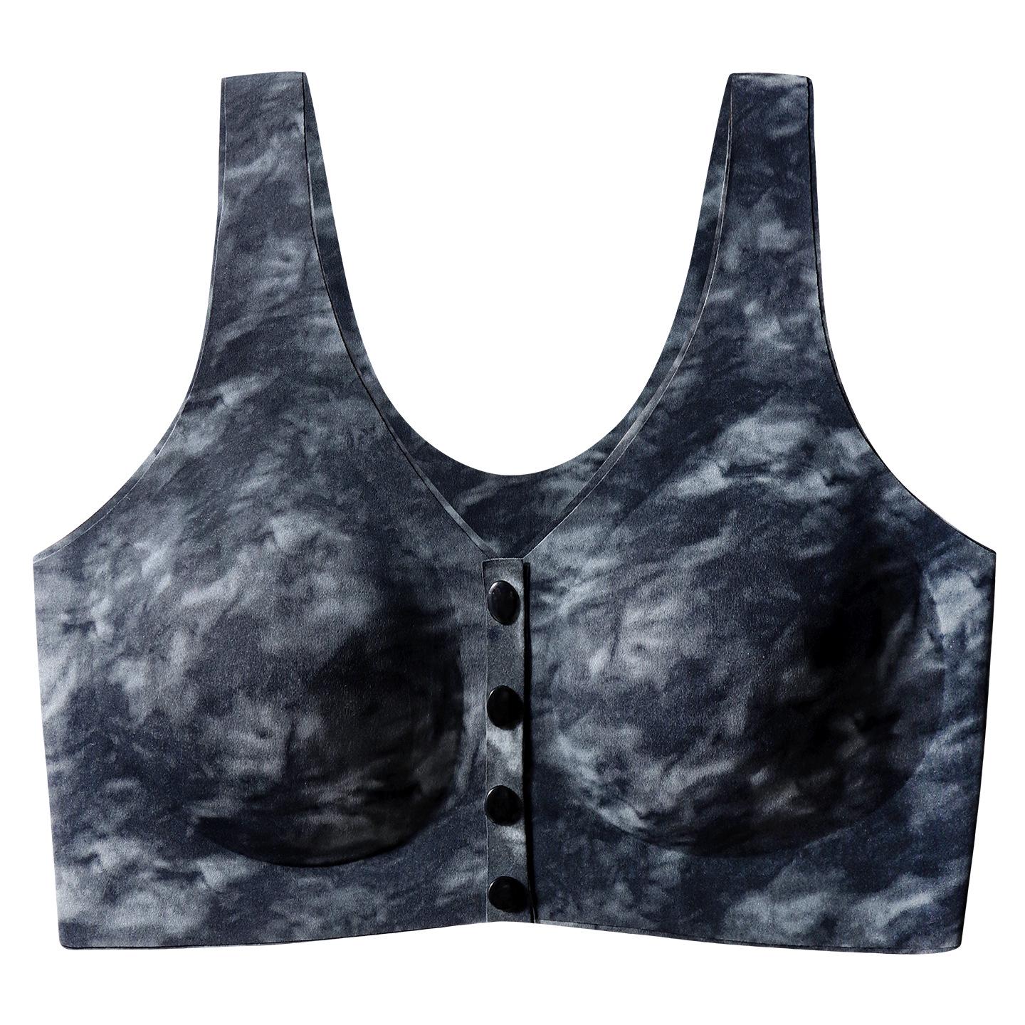 New Plus Size Seamless Front Closure Sports Bra with Support & Beautiful Back Design M (Fits 40-50kg)