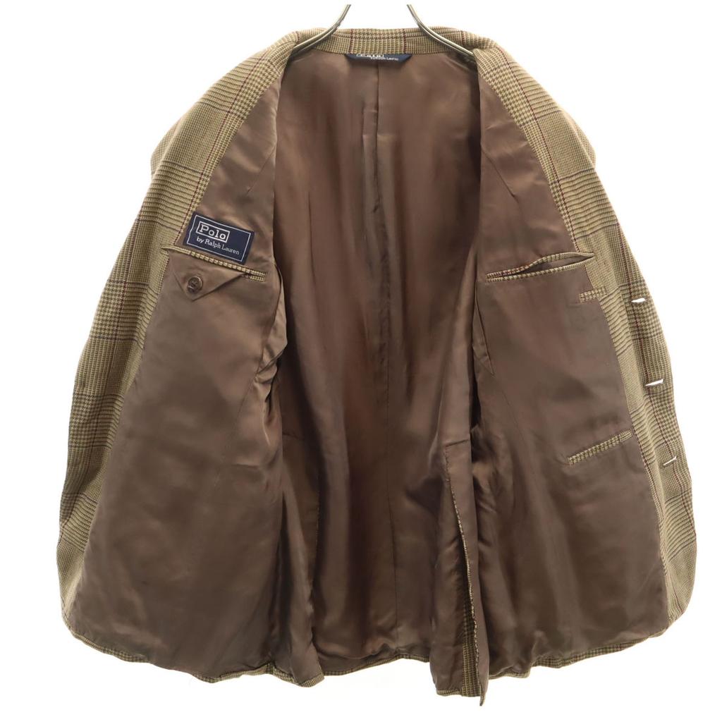 Polo by Ralph Lauren Jackett mit versetztem Muster, tailliert C98-W88-T175 Khaki Herren Gebraucht