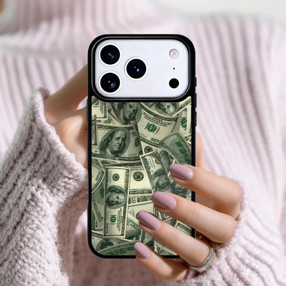 Money Dollars Cash Phone Case For Apple iPhone 17 Air 16E 15 14 Plus 13 12 11 Pro Max Mini Funda Cover iPhone 13 mini