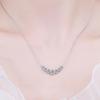 Micro Set Zircon Straight Row Smile Necklace Women Charming Collarbone Chain Fashion Jewelry