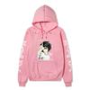 Men Women Fleece Hoodie Death Note L Portrait Two Sleeve Vertical White Text Anime Casual Hooded Sweatshirt