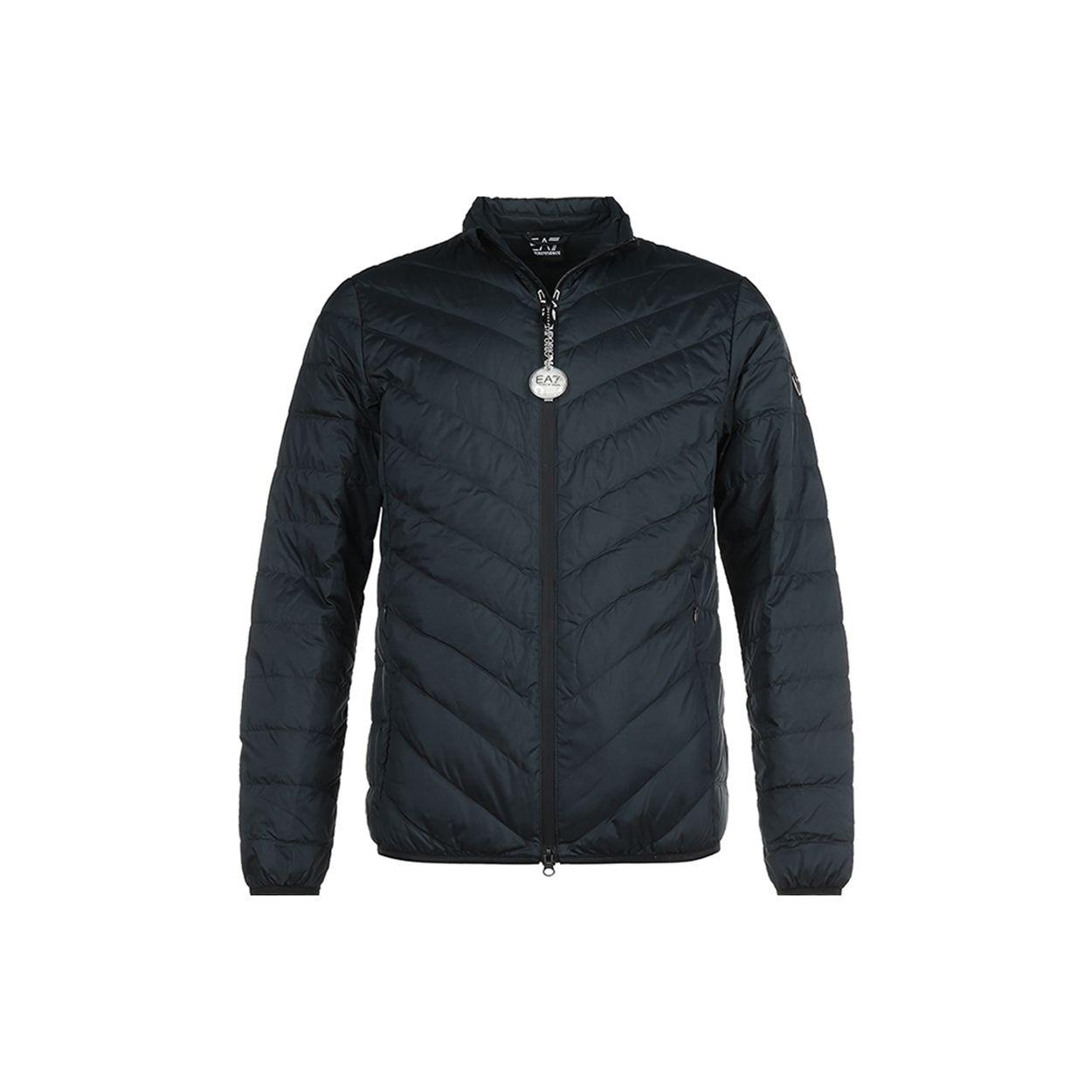 Emporio Armani Solid Color Quilted Stand Collar Down Jacket Men jackets Navy-Blue 8NPB06PNE1Z1578 S