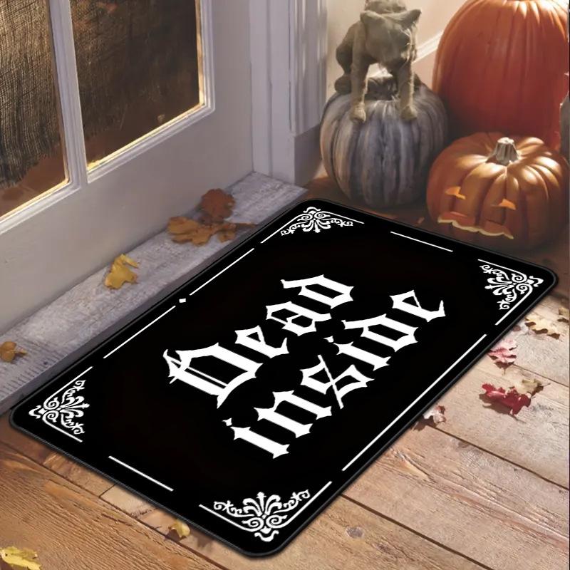 VIKAMA Halloween Decorative Rug, Durable and Festive Atmosphere, Entrance Door Mat, Kitchen and Bathroom Door Mat, Home Decor