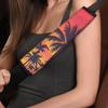 Seat Belt, Shoulder Guard, Car Safety Belt, Sunset Coconut Print Shoulder Strap, Car Supplies