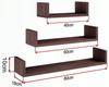 Ex3 Large Hanging Shelf, Wenge, Set Of 3 Shelves