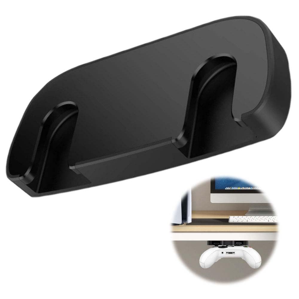 

Stealth Mount for Black PS4/PS5 Controllers, Space-Saving, Under-Table Storage, Double-Sided Tape,