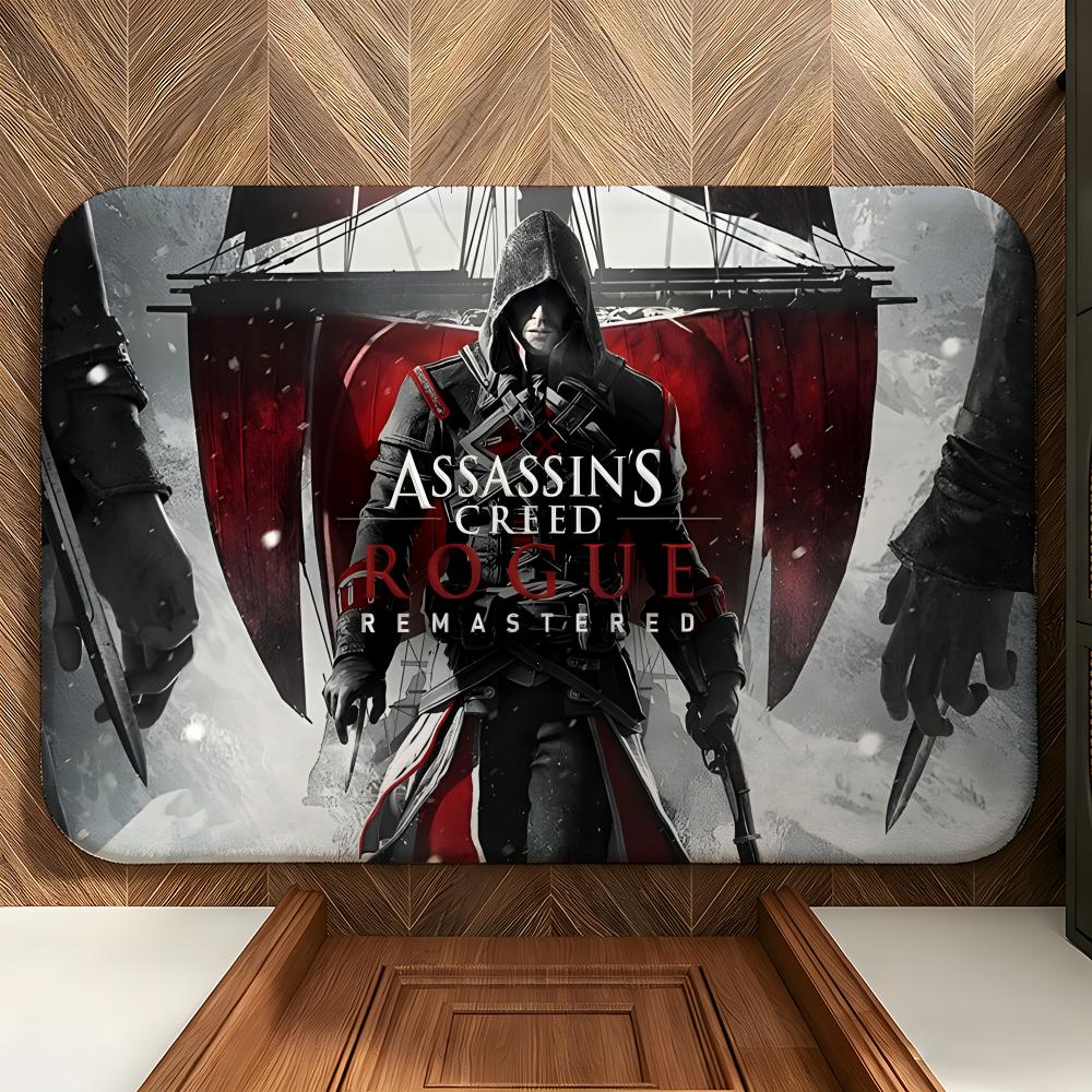 game A-Assassins Game C-Creed Floor Mat Soft Flannel Floor Mat Suitable for Entryways, Living Rooms, Bedrooms, and Bathrooms
