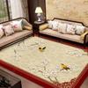 European Luxury Flower Rose Leaf Area Rug,Carpet Rug for Living Room Bedroom Sofa Doormat Decoration,Kitchen Non-slip Floor Mat