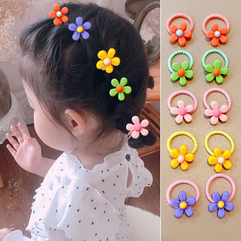10PCS Cartoon Animals Cute Hair Bands Girls Elastic Rubber Band Headwear Hair Accessories Kids Headband Ornaments Kids Hair Ties