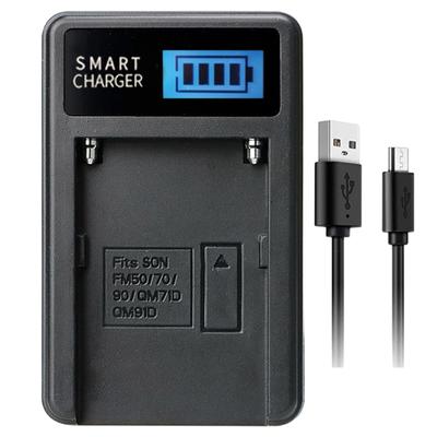Convenient NPF550 Camera Battery LCD Micro USB Charger for NPF550/F750/F960/F970,NPFM50/FM70/FM90 Cameras Batteries