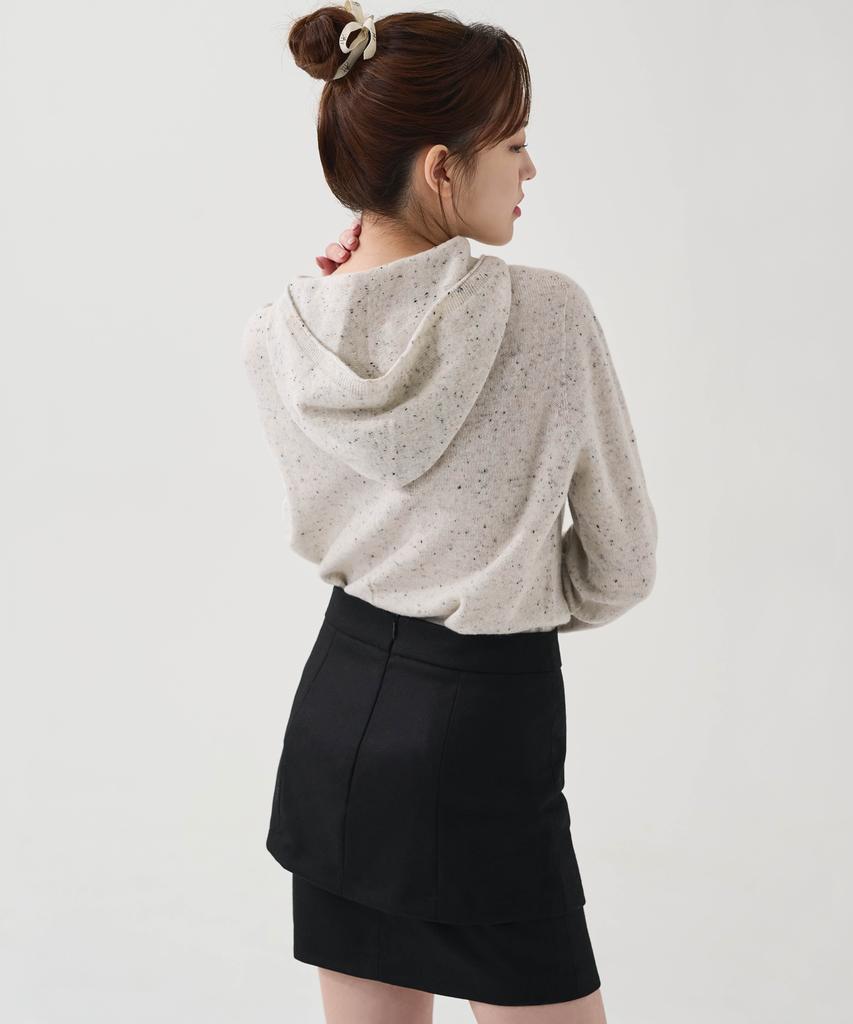 Hye Young Kim Wool Layered Midi Skirt - Black