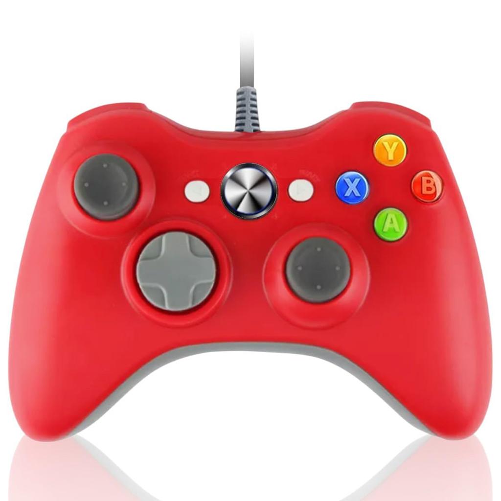K&SGAMER Xbox-Style Controller, Gamepad, USB Controller, Steam PC Compatible (Pulse Red)