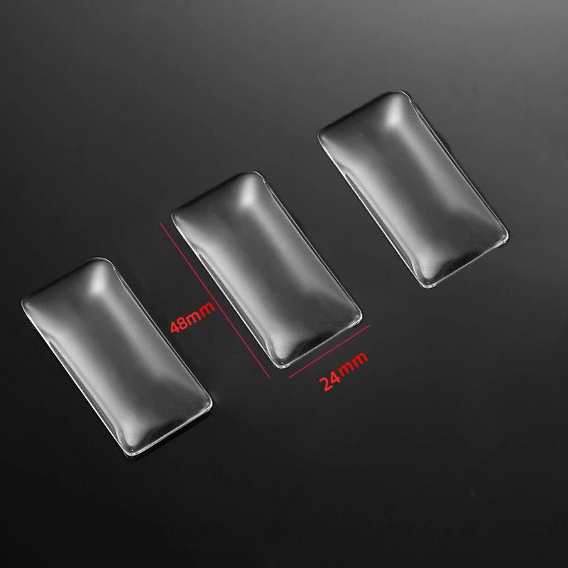 20 sztuk przezroczysty prostokątny kaboszon szklany 10x25mm 10x30mm 19x38mm 10x50mm płaski tył DIY biżuteria