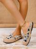Women's Elegant Soft Sole Flats, Casual Linen Round Toe Slip-on Walking Shoes, Breathable Low-top Daily Footwear