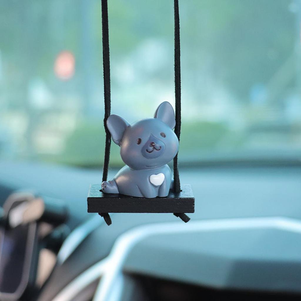 Rear View Mirror Charm Dog Decoration Cute Ornament Charm For Interior Car Auto Truck Automotive Rearview Mirror Women Men Girl