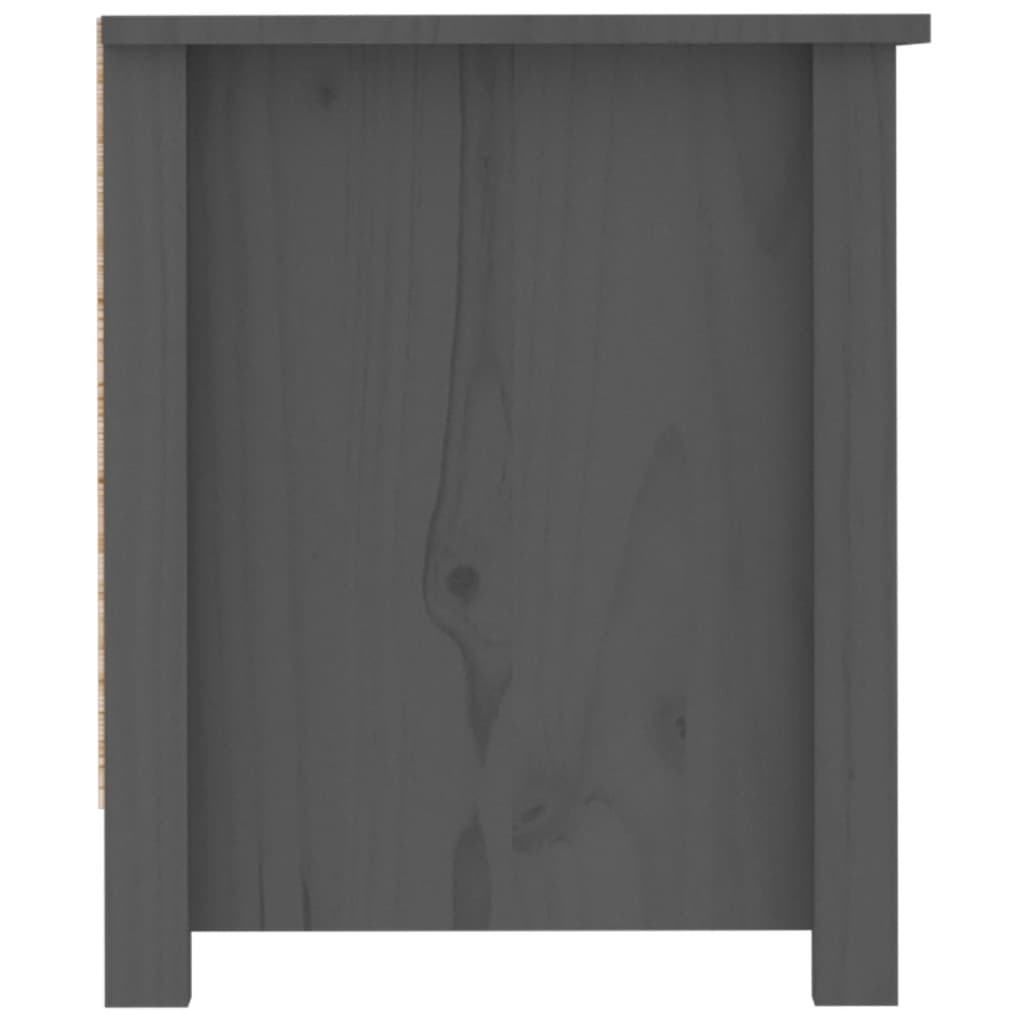 Vidaxl Szafka Na Buty, Szara, 110X38X45,5 Cm, Lite Drewno Sosnowe