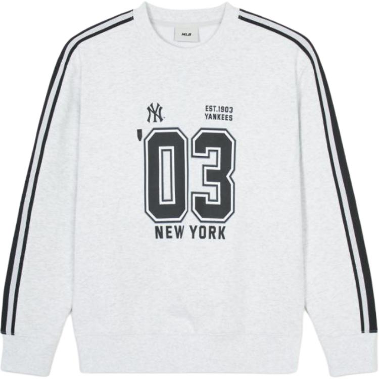 MLB SS24 New York Yankees Sweatshirt Unisex Light Heather Gray 3AMTV3041-50MGL XL