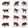 1:87 Scale Cow Models, 36-Piece Set, for Architectural Use in Farms, Ranches, and Cow Farms, Micro Landscapes, and Decorative Layouts, Dioramas, Educa