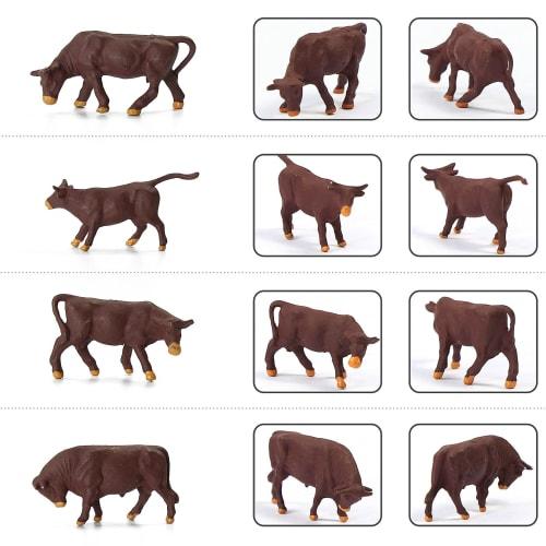 1:87 Scale Cow Models, 36-Piece Set, for Architectural Use in Farms, Ranches, and Cow Farms, Micro Landscapes, and Decorative Layouts, Dioramas, Educa