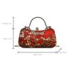 Popular Chinese Style Banquet Bag Embroidery High Capacity Shoulder Bag Trendy Pearl Handle Cosmetic Bag Women