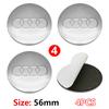 4Pcs 56mm Wheel Rim Hubcap Identity Overlay For 5w RS  B8 B9  S A3 8V A4A6 C7 C6 A5 Q3 Q5 Q7 A1 Motorsport Tuning Accessoryw5