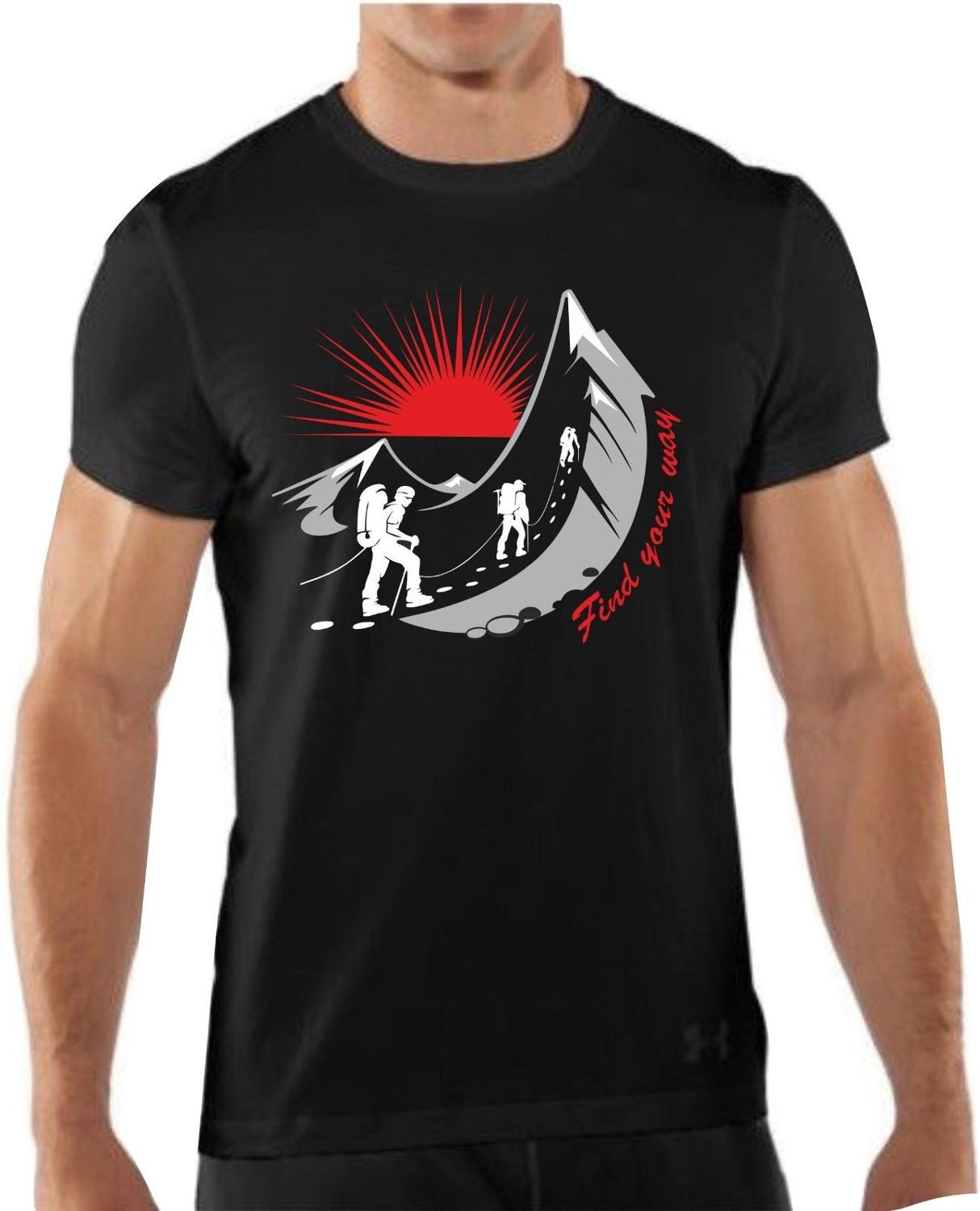 

Горная футболка Горное восхождение Альпинизм Новая летняя повседневная футболка с круглым вырезом однотонная свободная базовая футболка с фотографиями 4XL