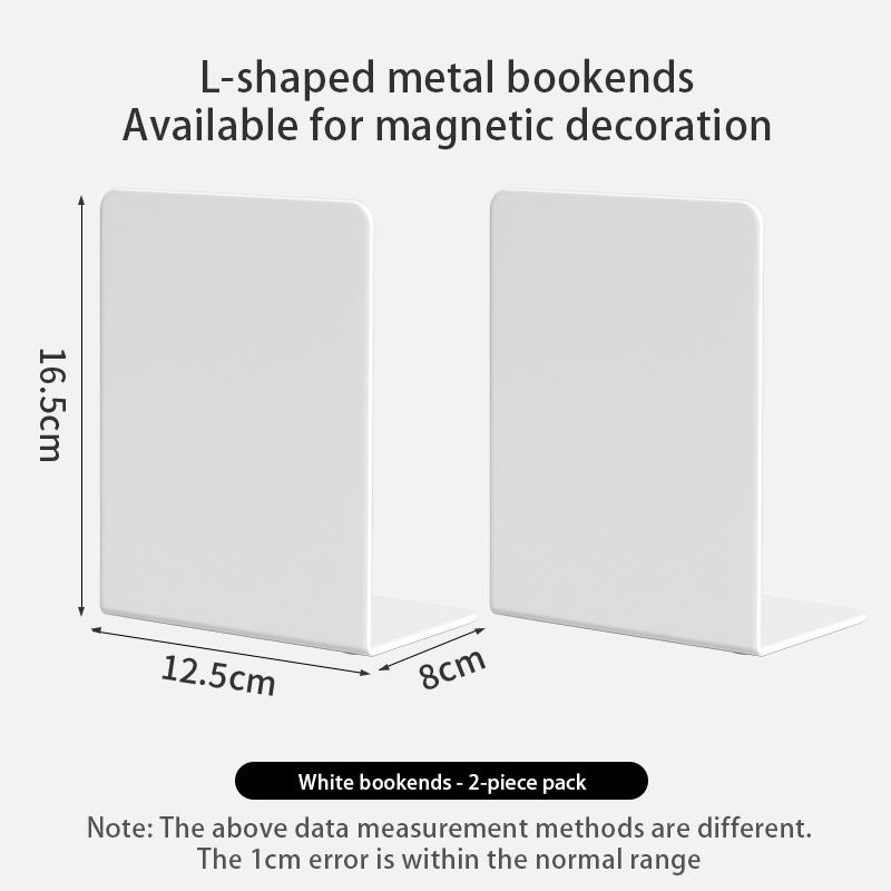 Книжные подставки 6 пар, Белые металлические книжные подставки, Книжные подставки для полок, Упор для книг для тяжелых книг, Разделители для книг для дома/офиса