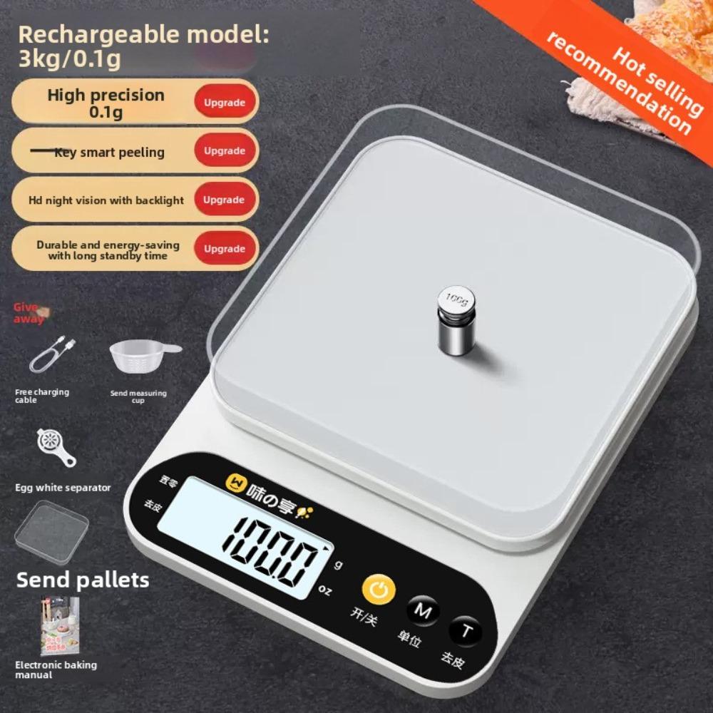 Small Electronic Scale Gram Scale Electronic Scale High Precision Kitchen Scale Baking Precision Household Commercial Food Scale Small Scale