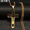 Cross Stainless Steel Choker Necklace for Man Gold Color Men 'S Chain Necklace Jewelry Corrente Masculina N1173s02