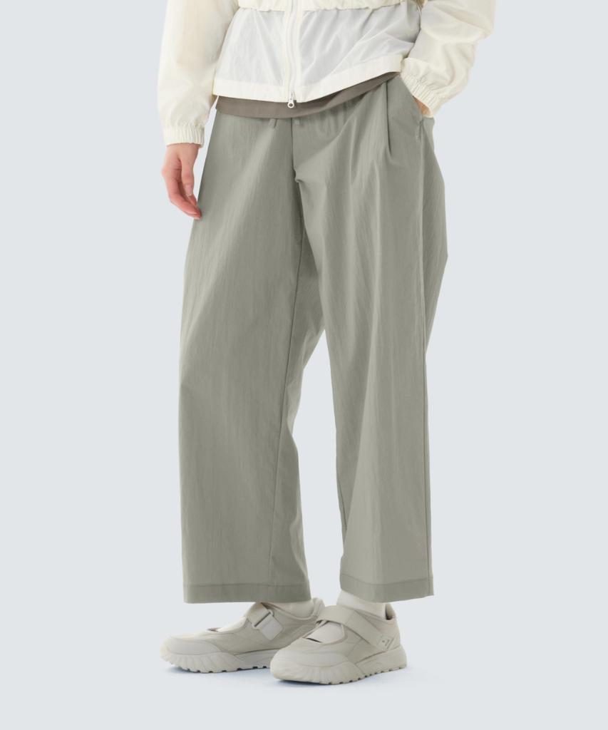 SNOWPEAK APPAREL Root Women'S Semi-Wide Pants (S26Mwrpt22) Khaki Gray