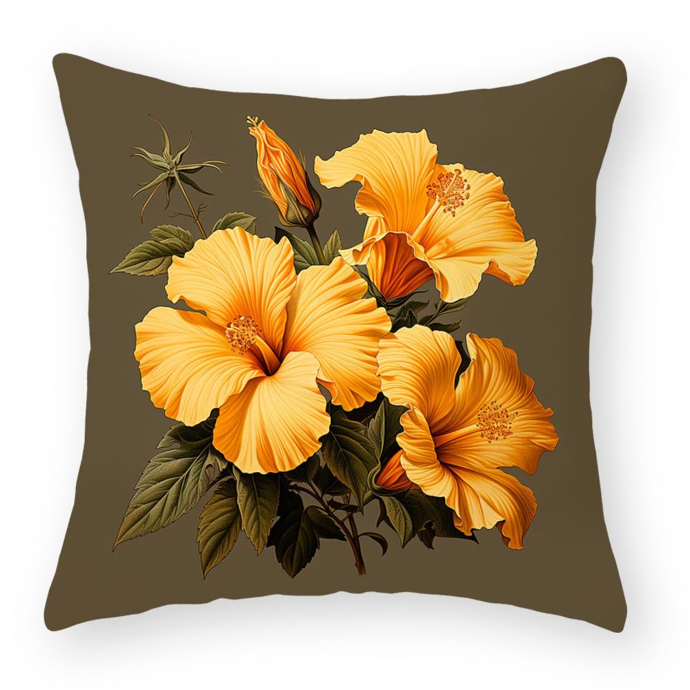 New Flower Series Pillowcases Simple Sofa Decorative Pillows Car Seat Cushions