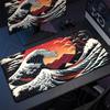Large Mousepad Japan Great Wave Keyboard Table Pad XXL Computer Gamer Deskmat Company Office Mouse Pad Suture Edge Rubber Carpet