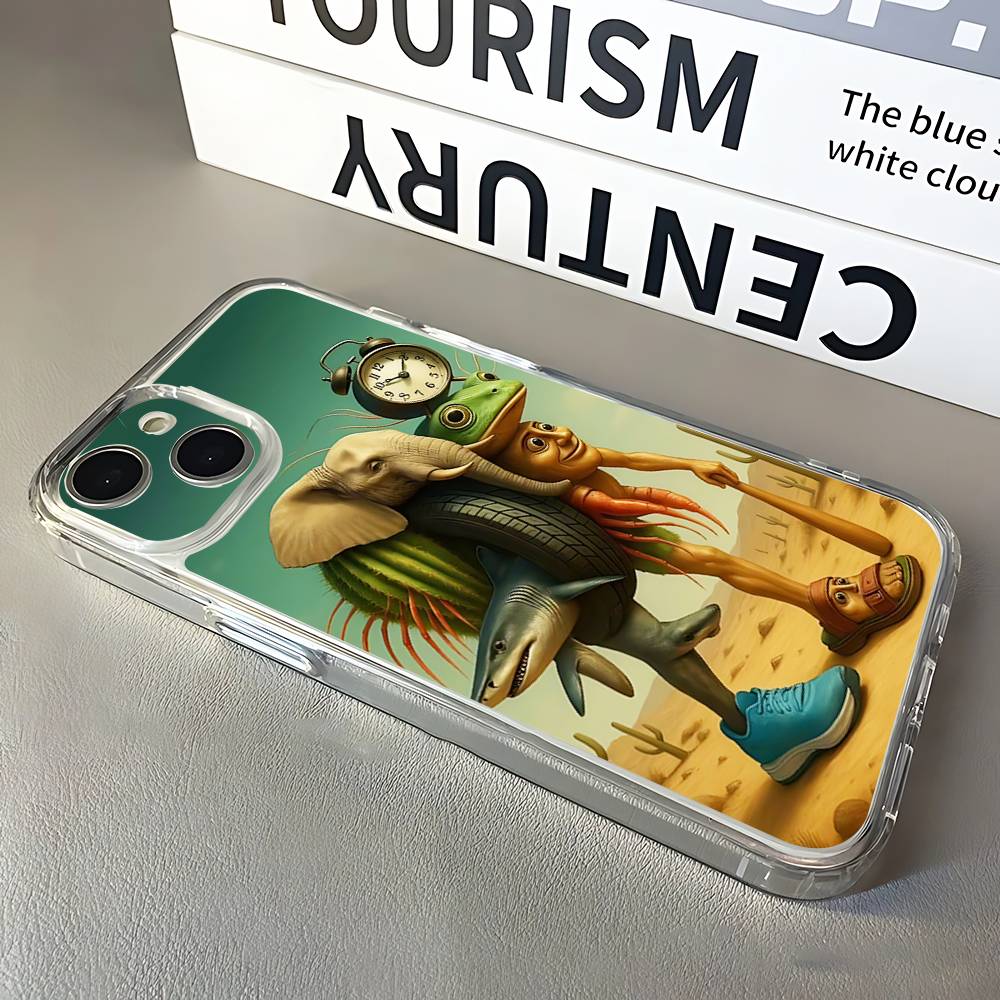 Tung Sahur Tralalero Tralala Phone Case For iPhone 17,16,15,14,13,12,11 Pro,Max,Plus,X,XS,XR,SE4,E Mini Transparent Soft Cover