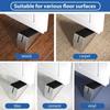 Stainless Steel Metal Rubber Door Wedge Black Large Door Stop  For Bottom of Door