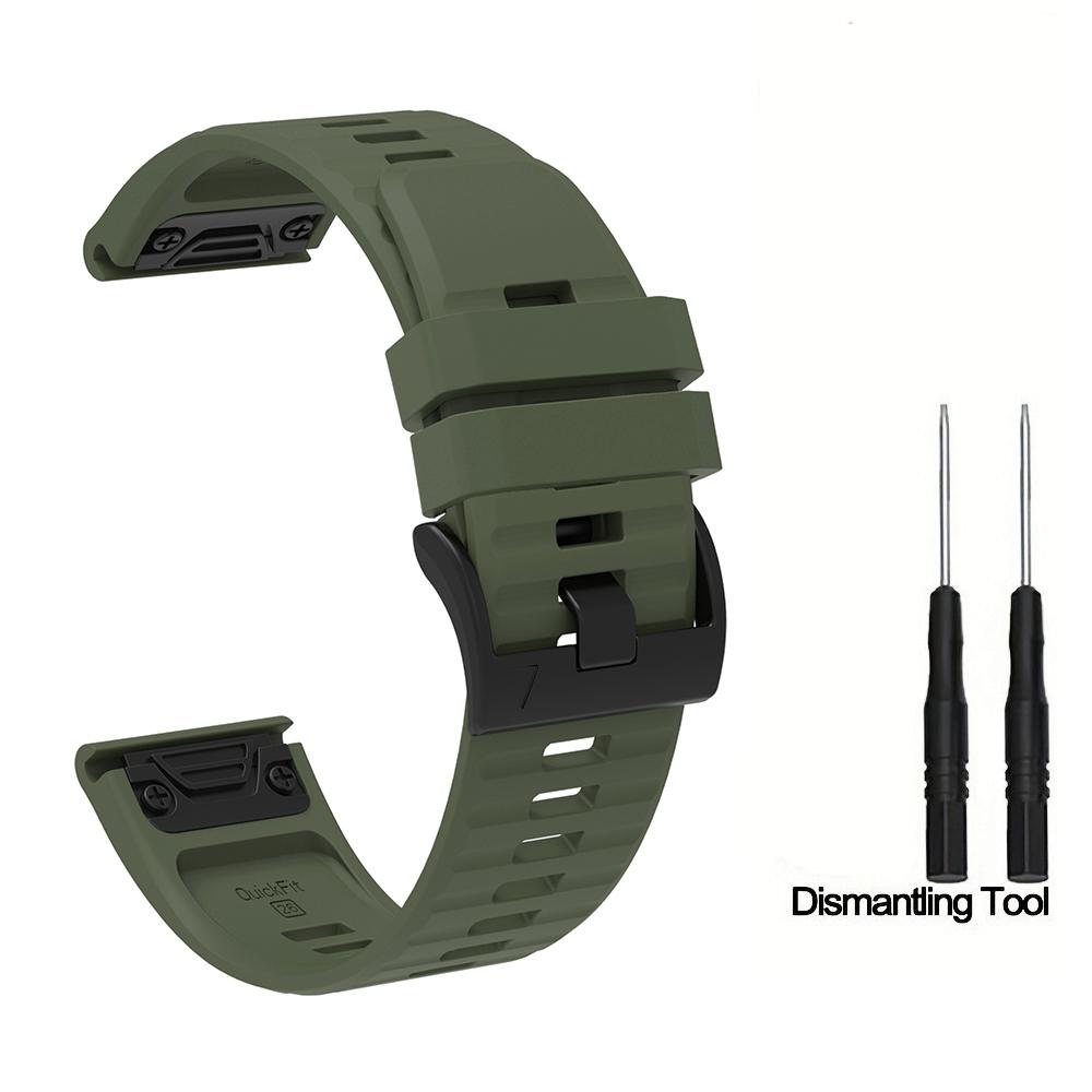 Silicone Watch Strap 26mm 22mm For QuickFit Garmin Band Fenix 8 7X 7 7S 6X 6 Pro 5 5X Epix 2 Forerunner 965 955 945 Instinct 2