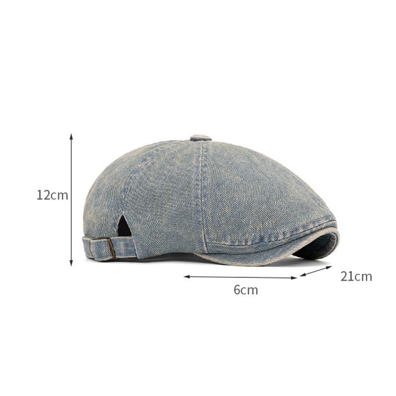 Vintage Denim Beret Women's Summer Cap Men's Forward Cap Newsboy Caps
