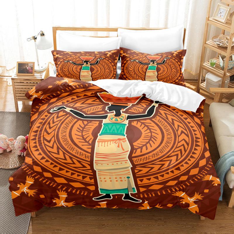 Egyptian Printing Series Bedding 3D Digital Printing Three-Piece Set
