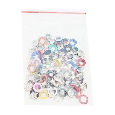100 Pcs Metal Eyelets 5mm Inner Diameter Air Eye Round Shape Eyelet for DIY Scrapbooking Card Making Craft Leather Decor