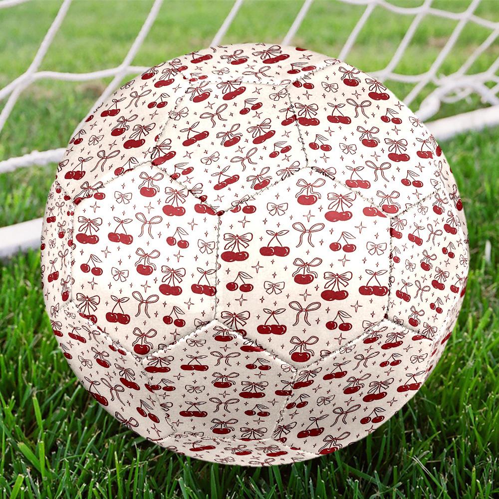1pc Cherry Bow Size 5 Soccer Ball Professional Match Training Football Indoor &Outdoor Sports Ball Lightweight Durable c6526