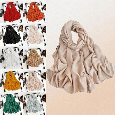 180 * 90cm Summer Women'S New Medium To Long Scarf Shawl Breathable Sunscreen Fashionable Versatile Premium Silk Scarf
