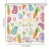 1Pc Shower Curtain - Colorful Easter Design With Bunnies, Carrots, And Eggs For A Festive Bathroom Waterproof