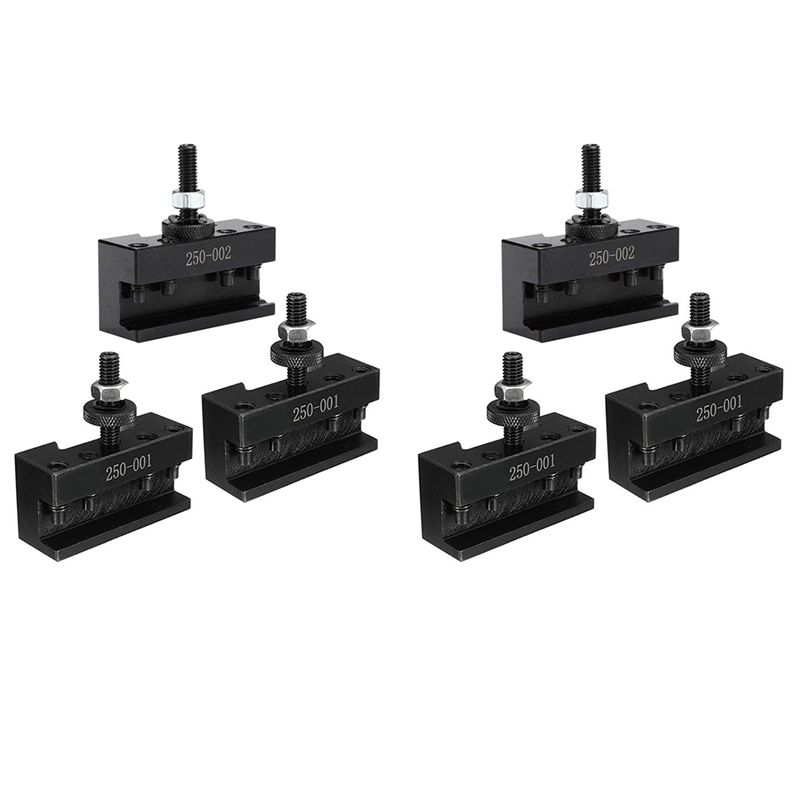 

6 Pcs Quick Tool Change Holder Turning Facing Lathe Parting Blade, 4 Pcs 250-001 & 2 Pcs 250-002-B61B