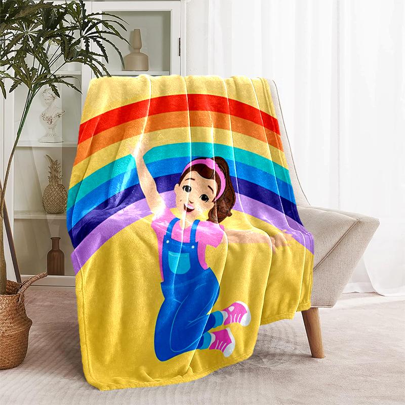 1pc Coperta Franco Ms. Design Stampa Rachel Educational Adventures, Coperta Leggera per Divano, Letto - Morbida e Calda, Regalo per Tutte le Stagioni come Natale,