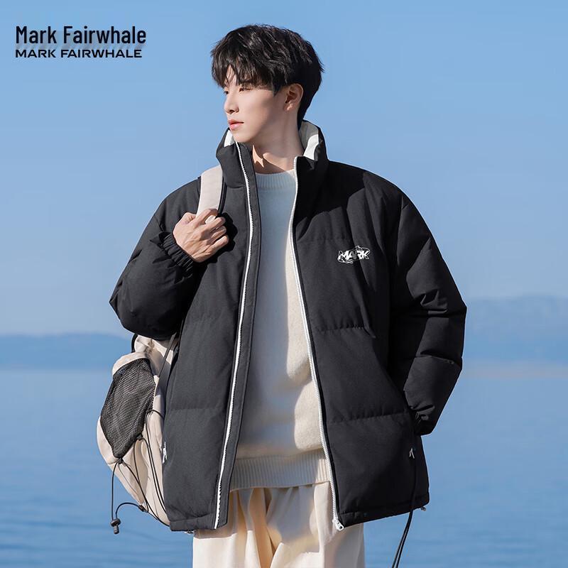 Mark Fairwhale Men's Solid Color Padded Winter Jacket
